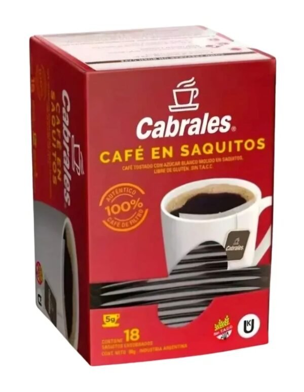 Café en saquitos Cabrales rojo x 18u.