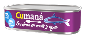 Sardinas en aceite y agua x 125gr