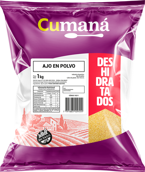 Ajo en polvo sin gluten x 1kg