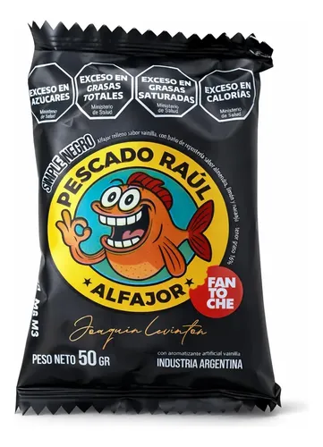Fantoche Pescado Raúl Negro x 18u x 50gr