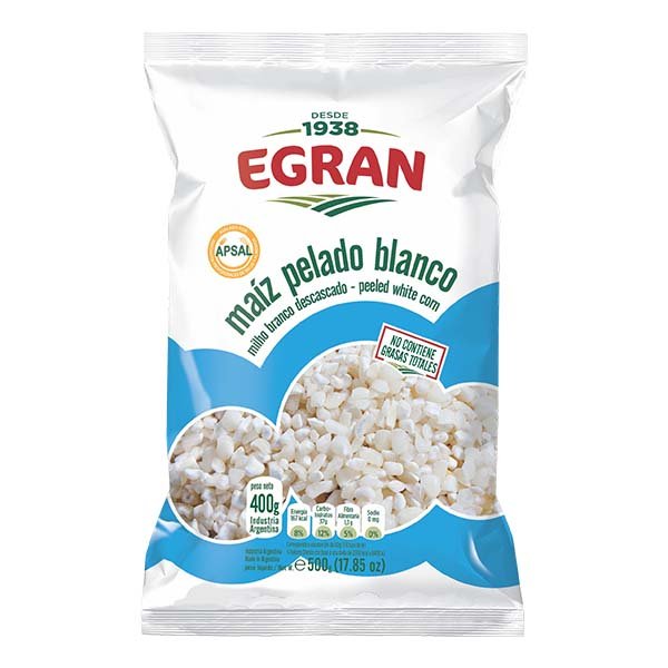 Maíz pelado blanco x 400gr