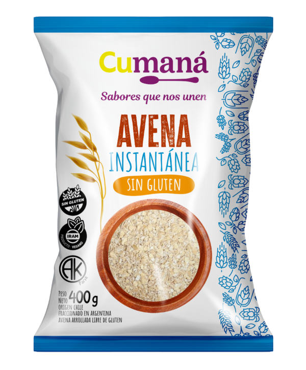 Cumaná Avena instantanea sin gluten x 400gr