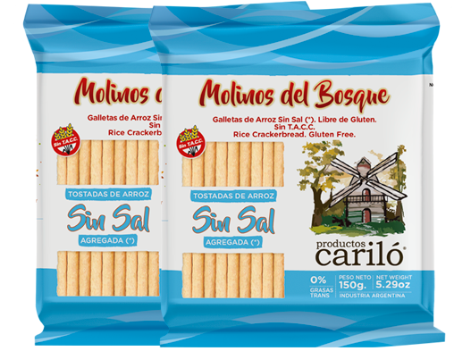 Molinos del bosque tostadas sin sal 18 x 150gr