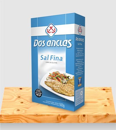 Dos Anclas Sal Fina estuche x 500gr