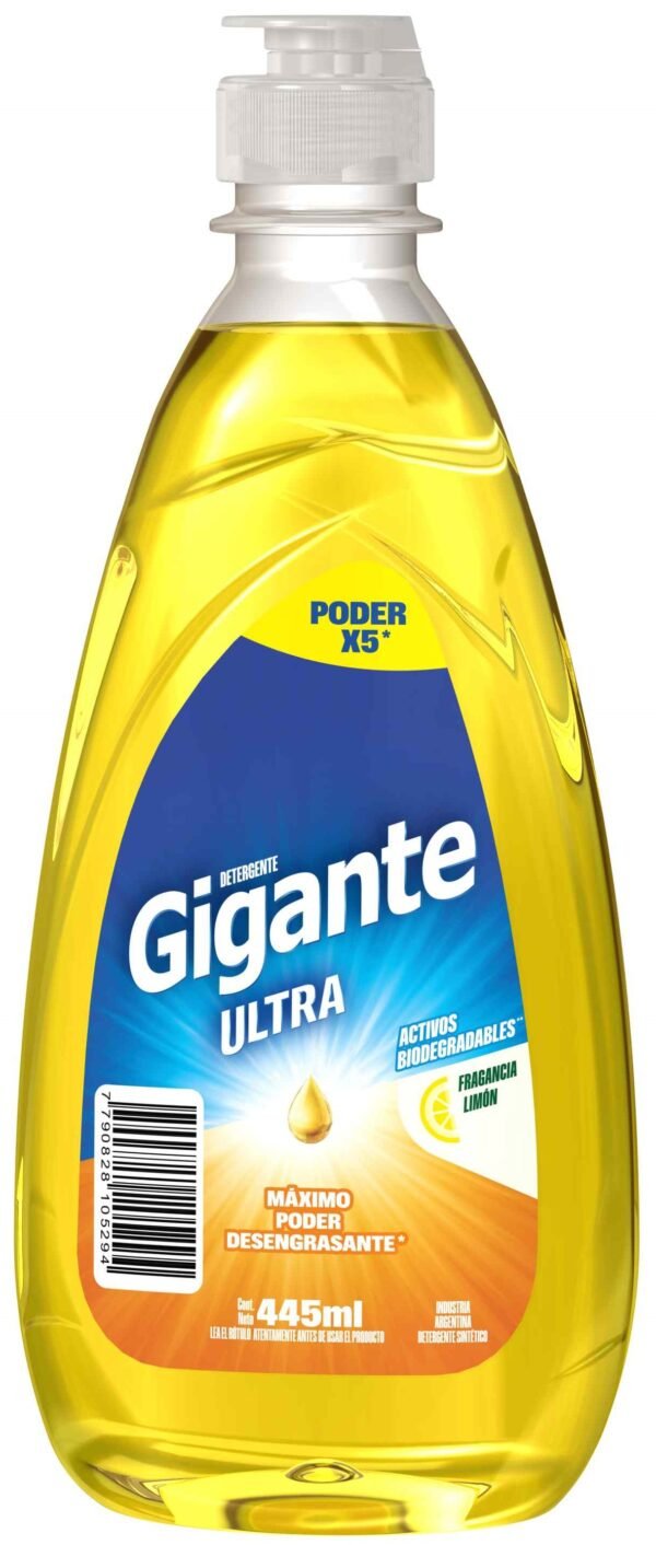 Gigante detergente ultra limón x 445cc