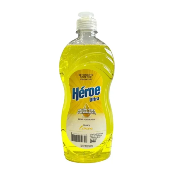 Heroe detergente ultra limón x 500ml