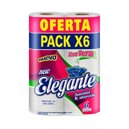 Papel hig. simple hoja con aloe 12x6x30mts