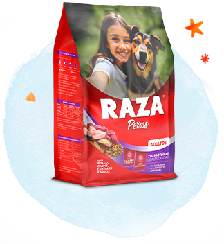 Raza perro pollo, carne, cereales y arroz x 1,5kg