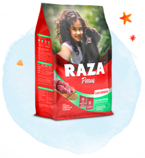 Raza perro cachorro carne, cereales y leche x 1,5kg