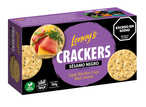 Lennys crackers sesamo negro x 100 gr