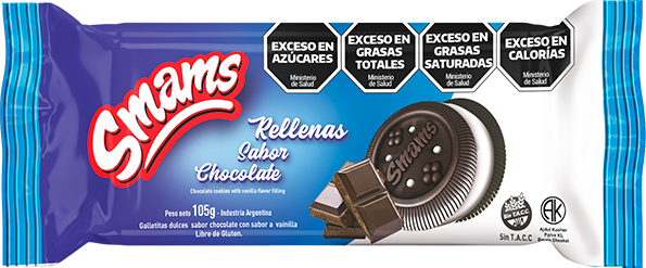 Smams rellenas chocolate x 105 gr