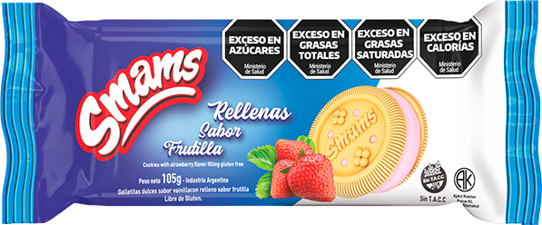 Smams rellenas frutilla x 105 gr