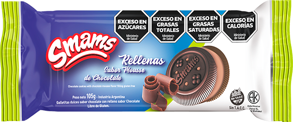 Smams rellenas mousse chocolate x 105 gr